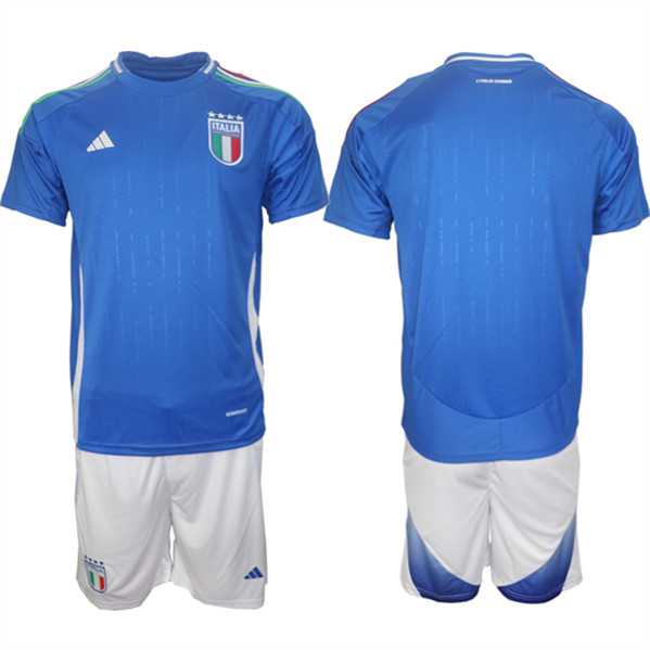 Men's Italy Blank 2024-25 Blue Home Soccer Jersey Suit,We sell and wholesale Men's Italy Blank 2024-25 Blue Home Soccer Jersey Suit on line form chian!